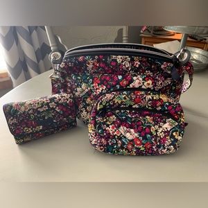 Vera Bradley Wallet and Cosmetic Bag ONLY